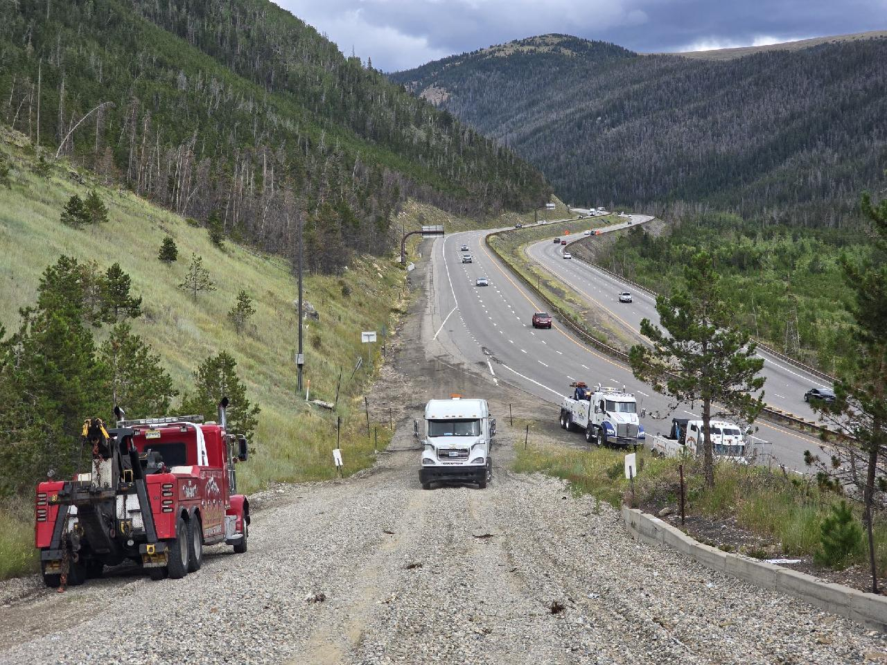 Accident recovery runaway truck ramp recovery semi truck accident | Ski Country Auto Repair and Towing